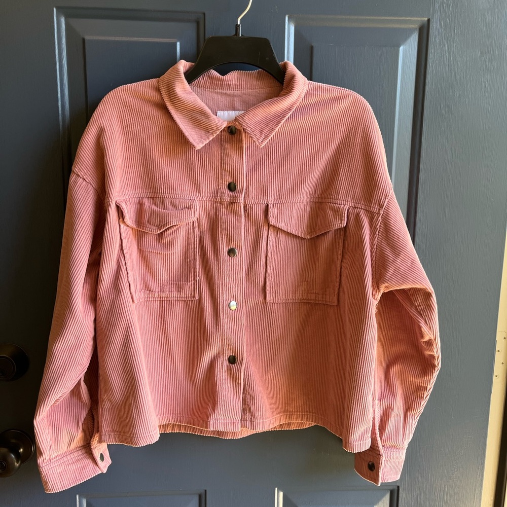 Women's Pink Corduroy Jacket